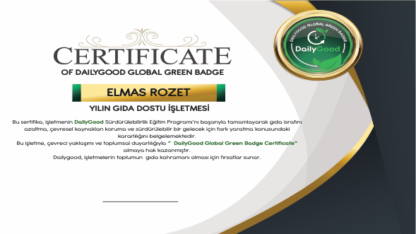 DailyGood Global Green Badge Certificate
